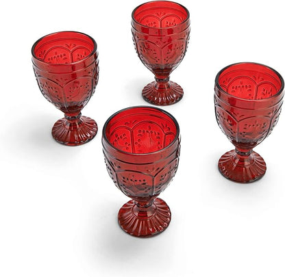 Fitz and Floyd Trestle Glassware Ornate Goblets - Image 3