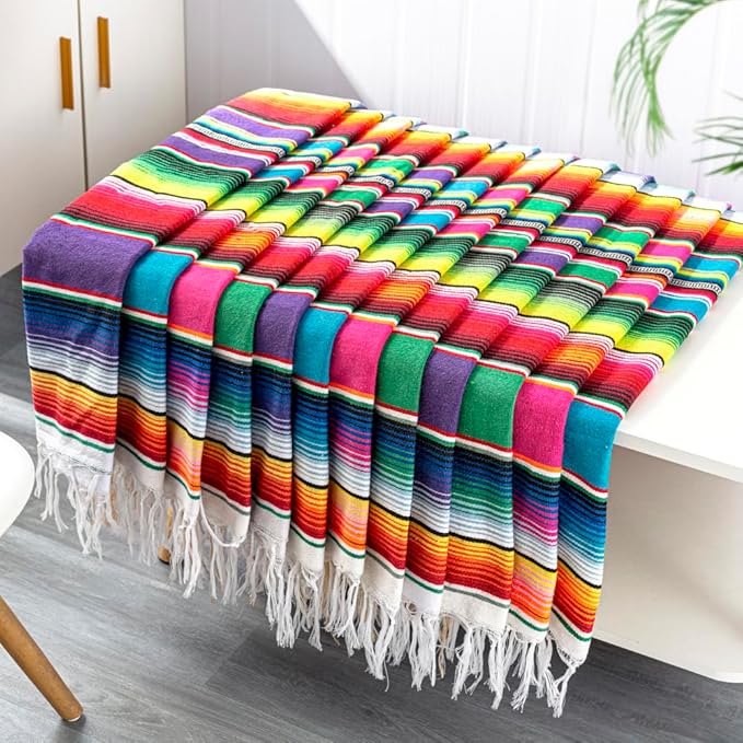 Mexican Table Runner 12Pack 14 x 84 Inches Fiesta Mexican Theme Party Decoration by Airooglee