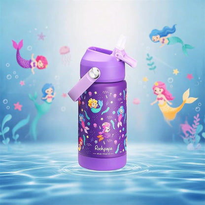 rockpapa 14 oz Kids Insulated Water Bottle，Stainless Steel Toddler Cups - Image 2