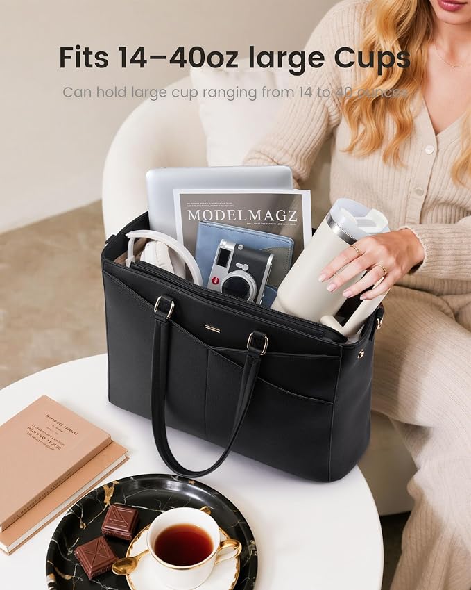 LOVEVOOK Lunch Tote Bag for Women, 3 in 1 Work Bag - Image 6