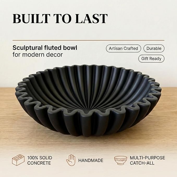 OAKOA Black Decorative Bowl Decor - Image 3