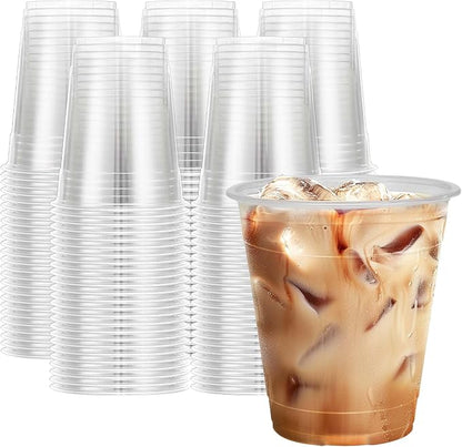 Clawsoff 12 oz Clear Plastic Cups 300 Count Disposable Iced Coffee Cups | Cold by BuyNow