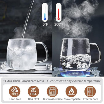 DOPUDO Glass Tea Cup with Infuser and Lid, 17.6oz/520ml Large Borosilicate - Image 5