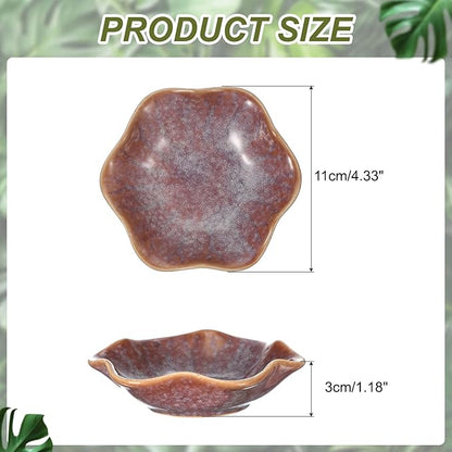uxcell 1Pcs Ceramics Jewelry Plate, Lotus Leaf Shape Key Holder Bowl for Entryway Table Decor Small Ring Tray Dish Gift for Women Girlfriend, Purple