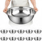10 Pcs Stainless Steel Mixing Bowls Metal Mixing Bowls Extra Large Basin Salad by Unknown