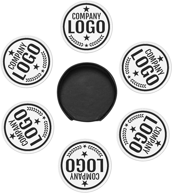 Custom Leather Coasters with Logo - Image 7