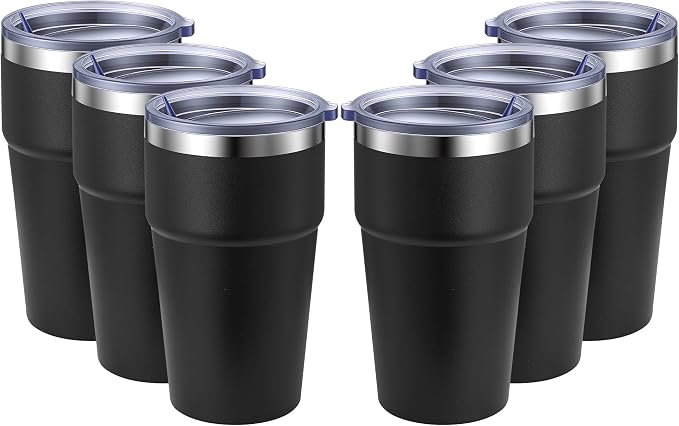 MEWAY 16oz Tumbler Double Wall Vacuum Insulated Travel Mug Bulk, Stainless by MEWAY