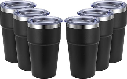 MEWAY 16oz Tumbler Double Wall Vacuum Insulated Travel Mug Bulk, Stainless by MEWAY