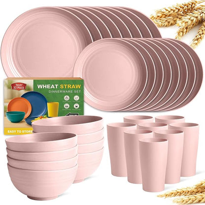 Teivio 32-Piece Plates and Bowls Sets by Teivio