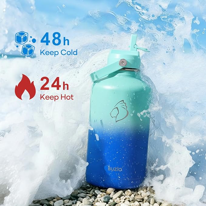 BUZIO 64 oz Insulated Stainless Steel Water Bottle - Image 2