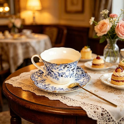 Vintage Floral Tea Cup and Saucer Set - Image 6