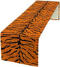 Vintage Tiger Print Table Runner, Rustic Cottage Country Farm Animal Fur Skin by SXXLDNG