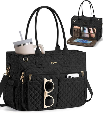 Bagstellar Teacher Tote Bag for Women, 15.6" Laptop Work Tote Computer Bag | by Bagstellar