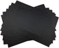 Gugrida Vinyl Black Placemats Heat Resistant Dining Table Mats Non-Slip Washable Place Mats Set of 6 （Black）