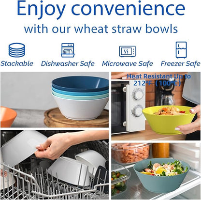 50 Oz Wheat Straw Bowls Set of 6 - Image 2