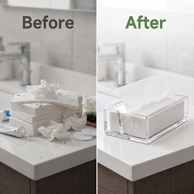 Acrylic Guest Towel Holder Tray - Image 4