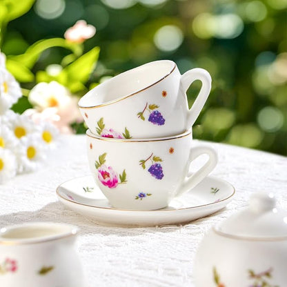 TUZT Tea Party Set for Little Girls Ages 3-8, Princess Tea Time Toy Includes - Image 4