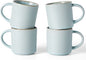 famiware Star Coffee Mug Set for 4, Handcrafted 12 oz Ceramic Stoneware Mugs by Famiware