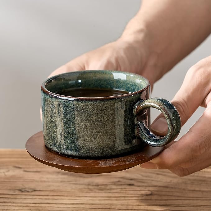 LUKA 6 Ounce Porcelain Stackable Espresso Cups - Image 7