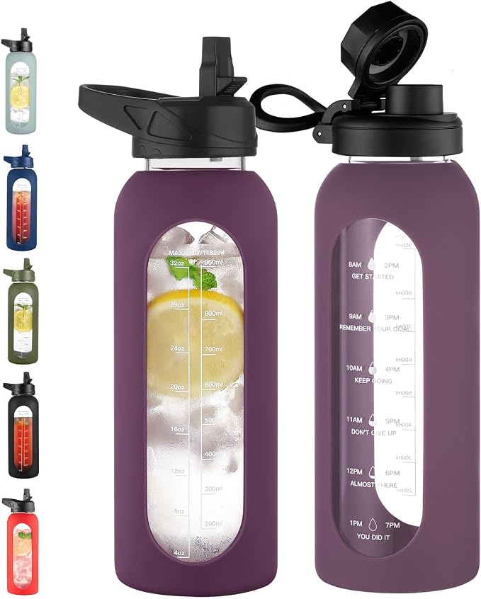 CIVAGO 40 oz Glass Water Bottle by CIVAGO