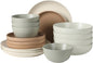 Gibson Elite Leeds Court Plates and Bowls Sets, 16-Piece Stoneware Dinnerware by GibsonHomewares