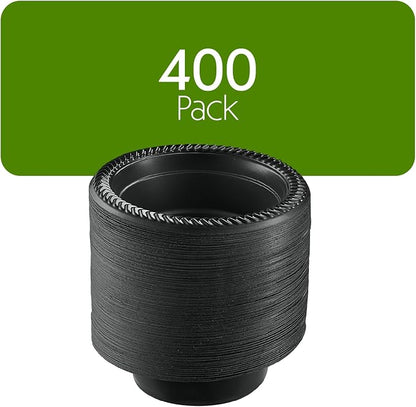 PLASTICPRO 400 PCS Black Plastic Bowls Light Weight 5 oz Small Plastic Soup - Image 7
