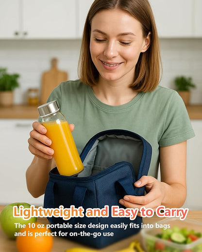 Zukro 10.5 oz Glass Juice Bottles - Image 4
