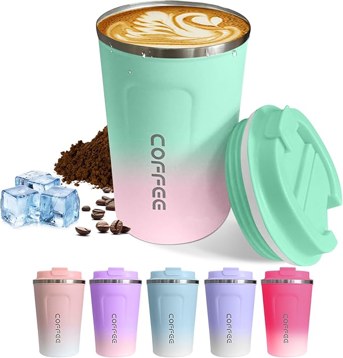SPLMIFA Travel Coffee Mug Leak-Proof, Reusable Coffee Cups by SPLMIFA