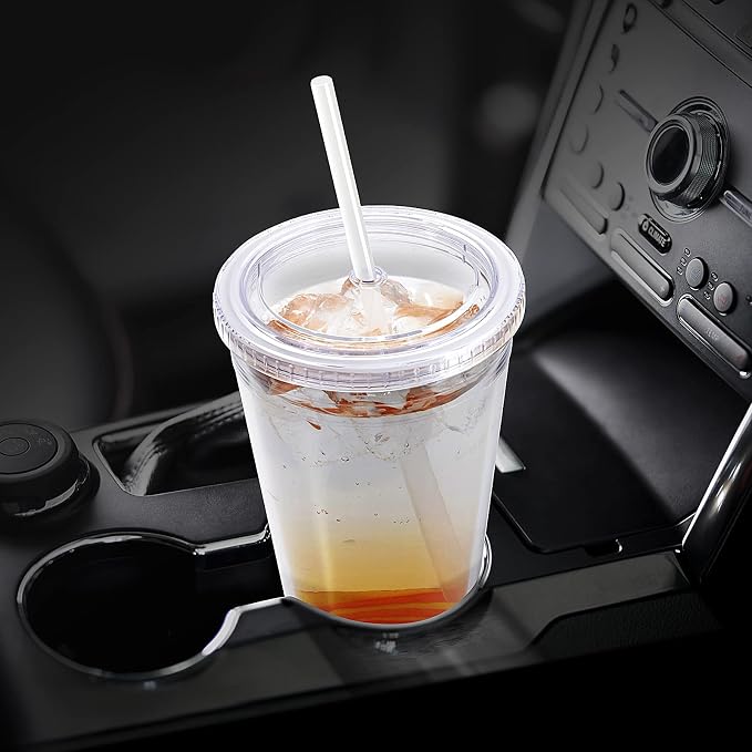 Zukro Clear Double Wall Plastic Tumbler - Image 9