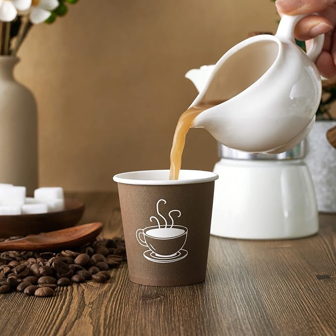 TV TOPVALUE 600 Pack 4 oz Paper Cups, Small Disposable Coffee Cups, Paper - Image 3