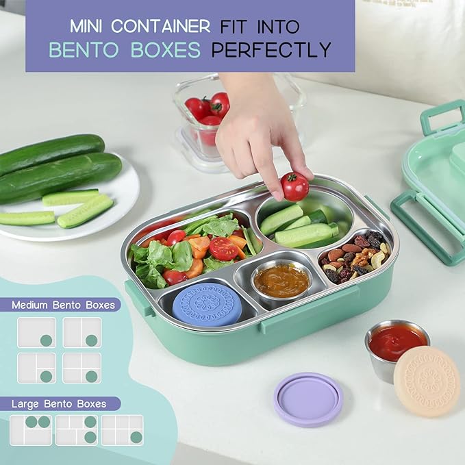 Salad Dressing Container To Go, 2.4oz Small Condiment Containers - Image 6