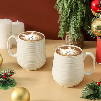 HASENSE Coffee Mugs Set of 2, 20 oz Ceramic Coffee Cups - Image 4