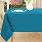 Smiry Rectangle Table Cloth, Waterproof Anti-Scratch Polyester Tablecloth, Decorative Washable Fabric Table Cover for Dining, Buffet, Parties and Outdoor, 60x84, Teal