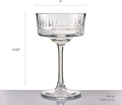 Pasabahce Vintage Coupe Glasses Set Of 6 - Image 3
