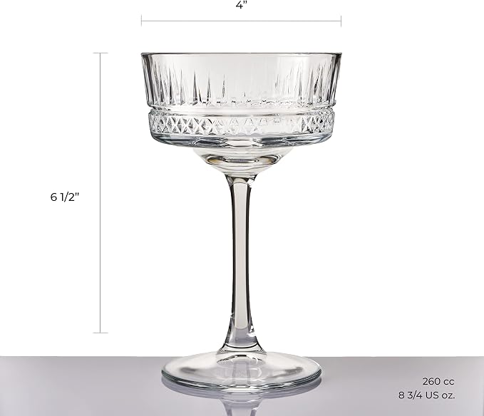 Pasabahce Vintage Coupe Glasses Set Of 4 - Image 3