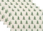 Christmas Trees Placemats Set of 4 Sage Green Christmas Decor Place Mats 12x18 Inch Xmas Winter Holiday Farmhouse Decorative Linen Table Mats for Home Kitchen Dining Party Table Decoration