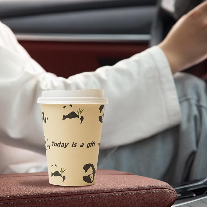 10 OZ 25 Pack Disposable Cups Paper Coffee Cups - Image 6