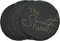 Custom Engraved Personalized Stone Coaster (Set of 4), Custom Wedding Gifts, Home Decor, Bar Table Decor, Drink Slate Coaster Set