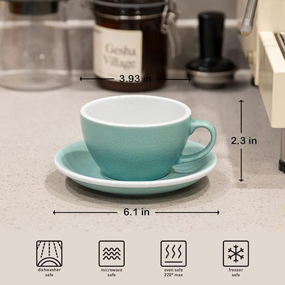 Loveramics Matt Cappuccino Cup, 8 oz Ceramic Latte Art Mug - Image 5