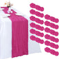 12 Pack Hot Pink Cheesecloth Table Runner 35 x 120 Inch | Boho Gauze Fabric by RestfulGlow