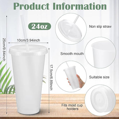 Honeydak 60 Pack Tumbler with Straw and Lid Bulk Cups - Image 3