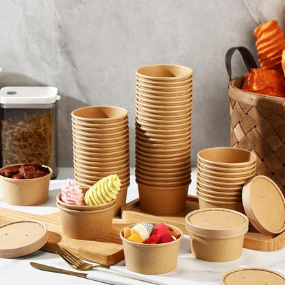 Fulmoon 100 Pack Paper Soup Containers - Image 4