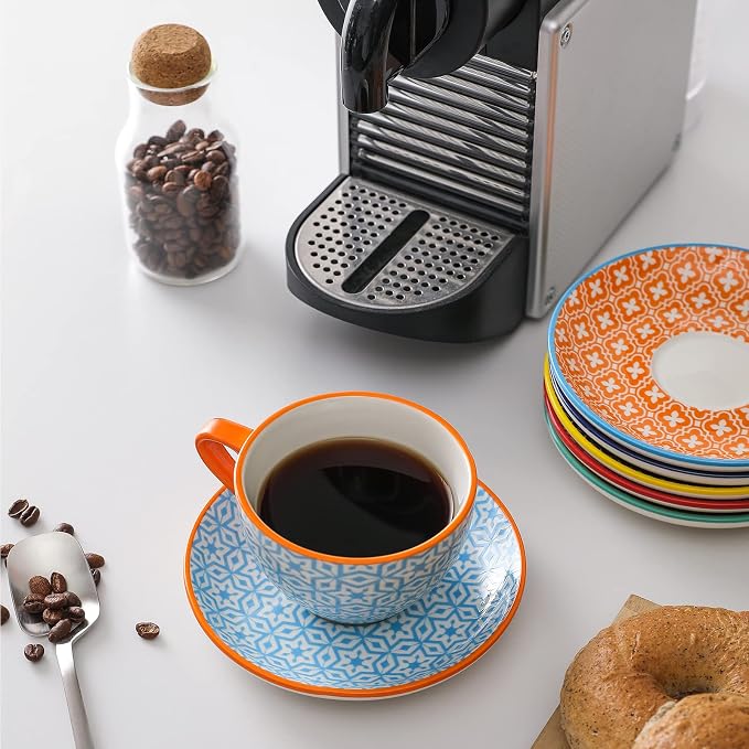 Selamica Ceramic 8 oz Cappuccino Cup Set - Image 3