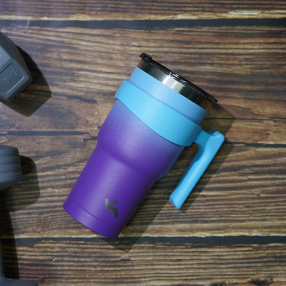 Konokyo 40 oz Tumbler with Handle and Straw, Insulated Travel Mug | Ocean - Image 7