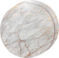 Dainty Home Foiled Granite Thick Cork Heat Resistant Dining Table Placemats Set of 2, 15" Round, Marbled Rose Gold - 2MC15RGO