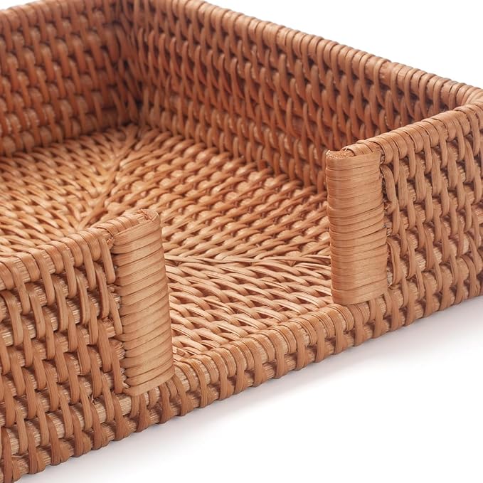 2 Pack Rattan Napkin Holder Square, Napkin Holders - Image 6