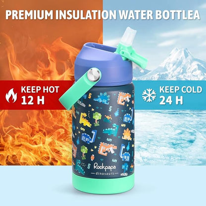 rockpapa 2 Pack Kids Insulated Water Bottle - Image 2