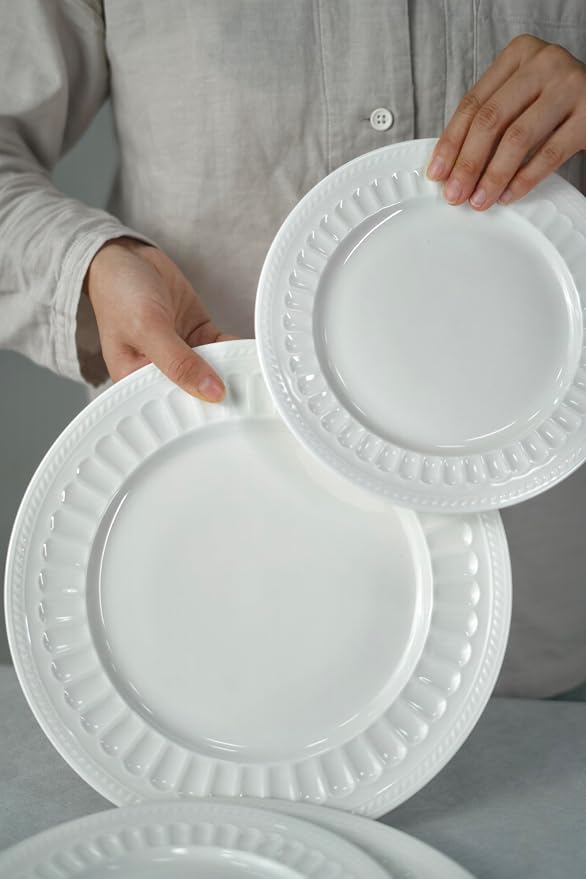 kanthea Bone China Dinner Plates, 10.5'' Ceramic Plates - Image 6