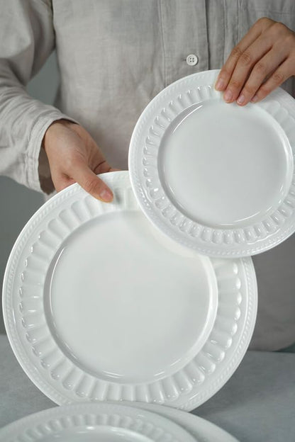 kanthea Bone China Dinner Plates, 10.5'' Ceramic Plates - Image 6