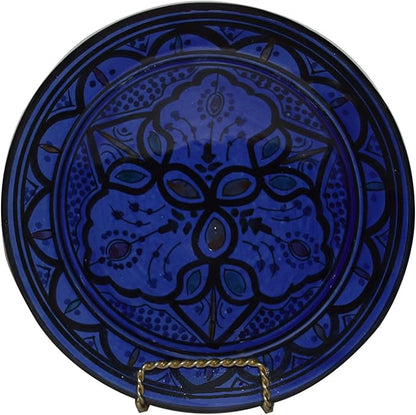 Ceramic Plates Moroccan Handmade Appetizer Tapas Serving Decorative 10 inches Round